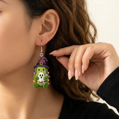Witch Cucumber Ghost Earrings