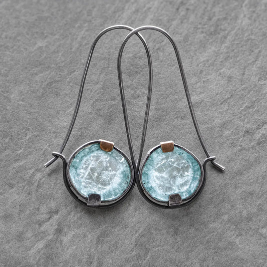 Vintage Ocean Crystal Earrings