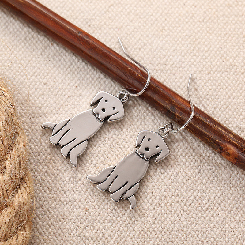 Retro Bohemian Labrador Earrings