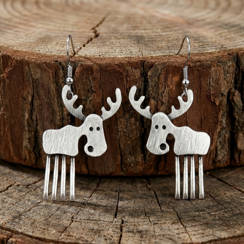 Vintage Moose Earrings