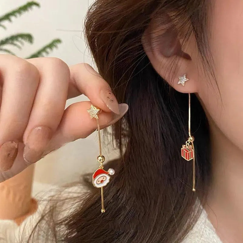 Santa Claus Asymmetrical Earrings