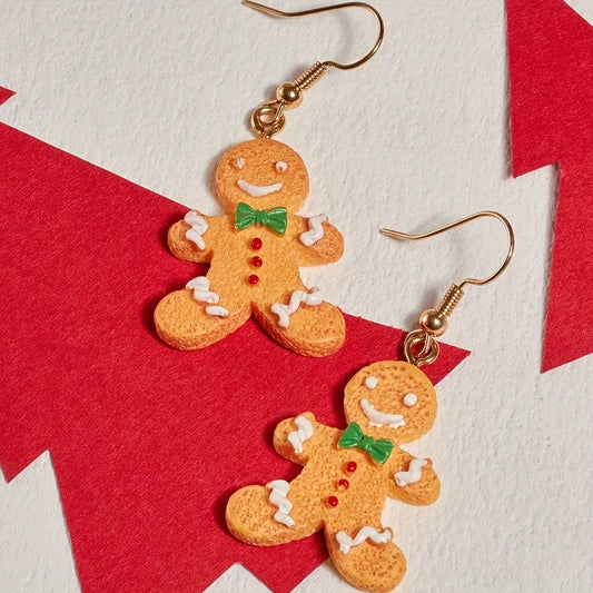 Gingerbread Man Cute Earrings