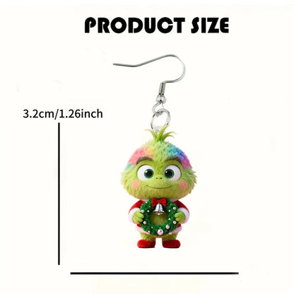 Christmas Hair Monster Earrings