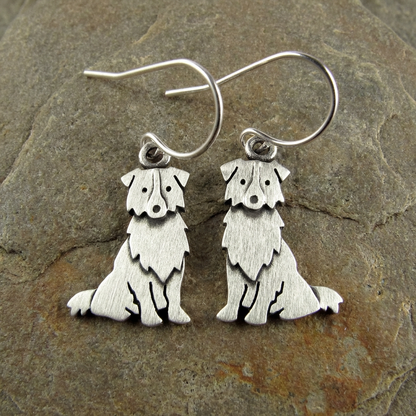 Tiny Australian Shepherd Earrings