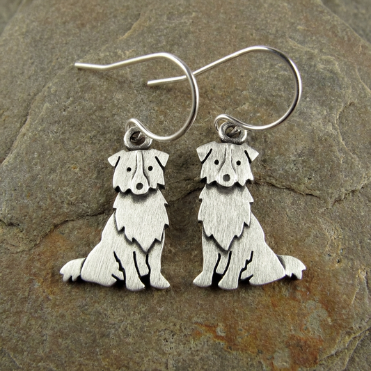 Tiny Australian Shepherd Earrings
