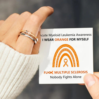 Multiple Sclerosis Awareness Orange Infinity Ring