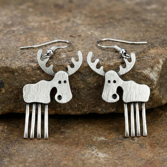 Vintage Moose Earrings