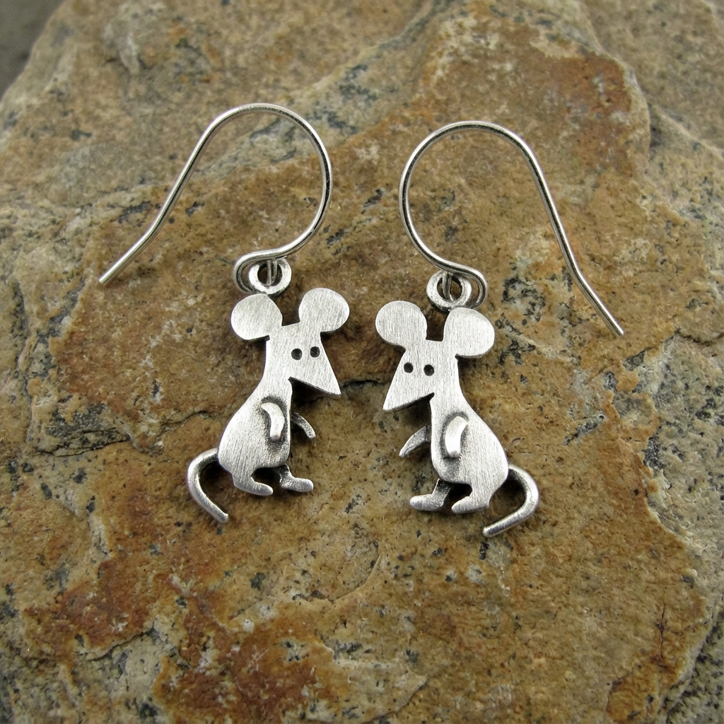 Vintage  Mouse Earrings