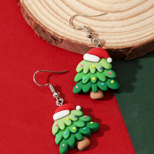 Christmas tree earrings