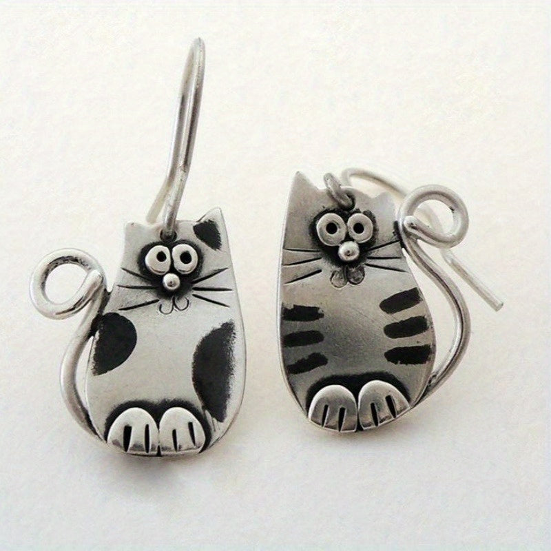 Vintage Creative Cute Cat Earrings