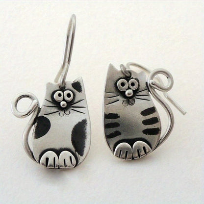 Vintage Creative Cute Cat Earrings