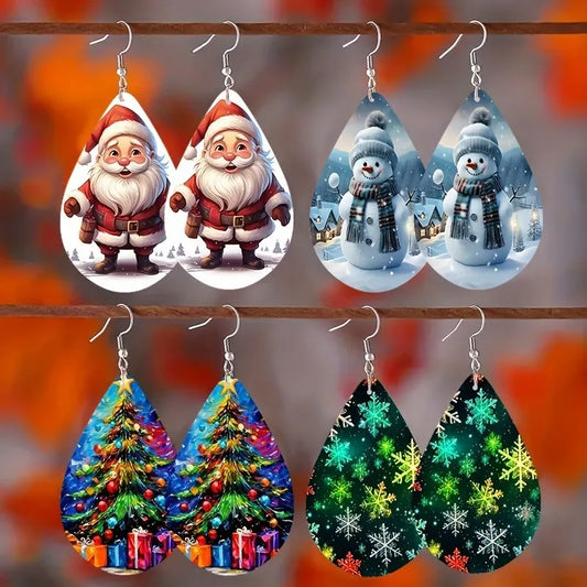 Christmas Wooden Earrings