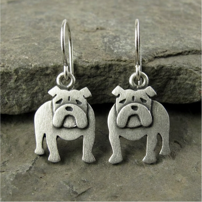 Vintage English Bulldog Earrings
