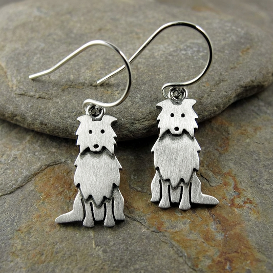 Tiny Collie Earrings