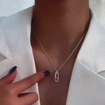 [⚡35% OFF] For Unbiological Daughter - S925 We Are Forever Linked Together Interlocking Circle Necklace