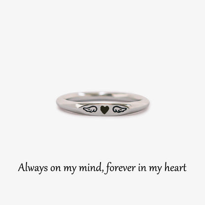 For Memorial - Love ring with wings