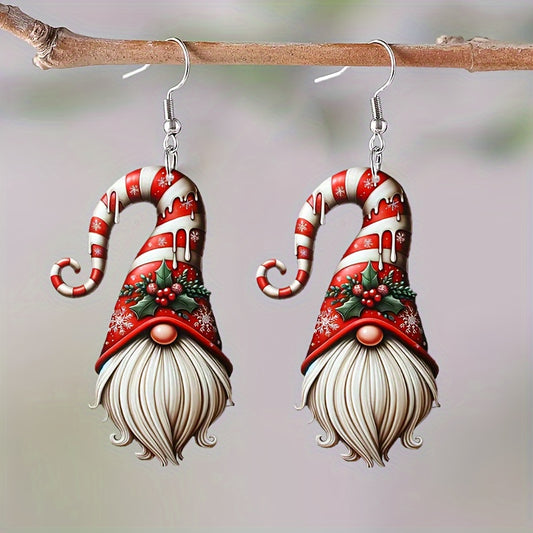 Christmas Gnome Acrylic Earrings
