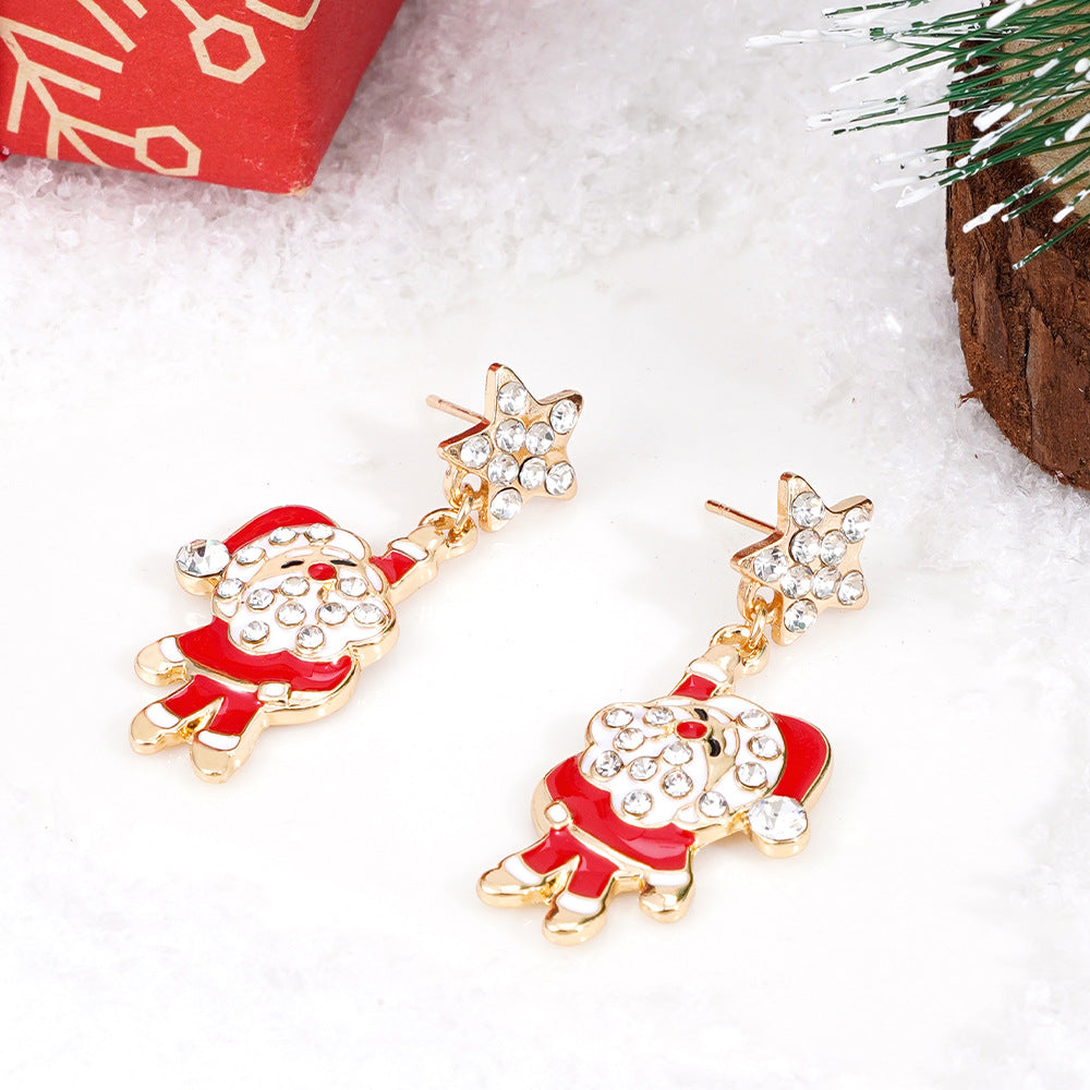 Santa Claus Irregular Earrings