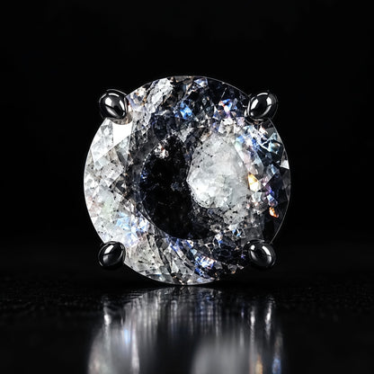 Sparkling Bird's Nest Cut Lab Diamond Studs – F136 Titanium Internally Threaded Flat Back Earrings (8 Colors)