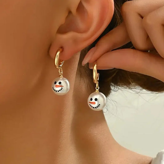 Christmas Snowman Earrings