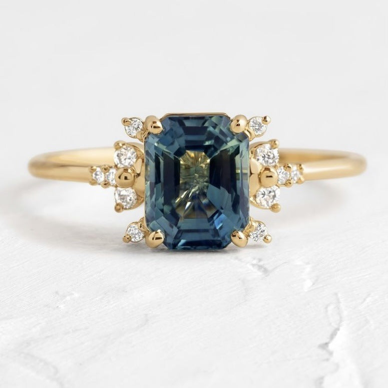 14k Gold Plated Engagement Promise Cubic Zirconia Ring