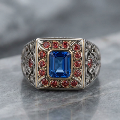 Two Tone Retro Luxury Ring