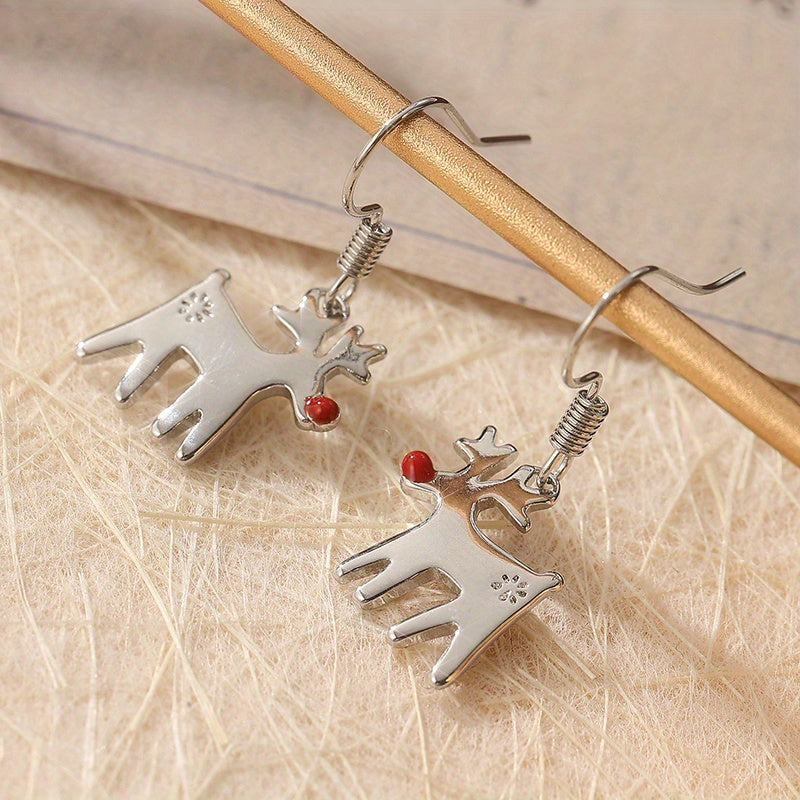 Red Nose Reindeer Earrings