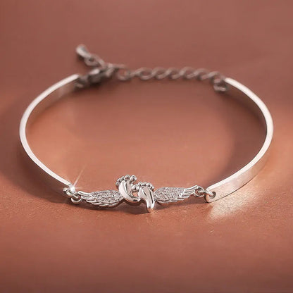 FOR MEMORIAL - MAMA OF AN ANGEL WING BRACELET