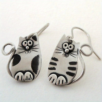 Vintage Creative Cute Cat Earrings