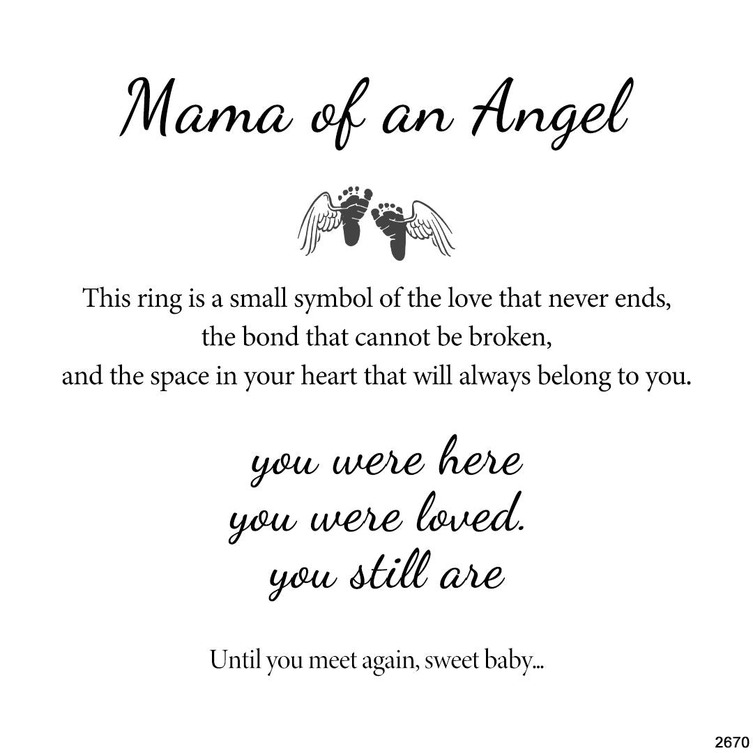 Mama Of An Angel Custom Name Stacked Ring - 4 Rings Set