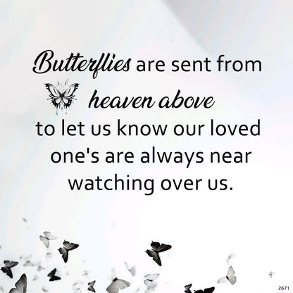 For Memorial-Butterflies are sent from  heaven above Double-layer crystal butterfly bracelet