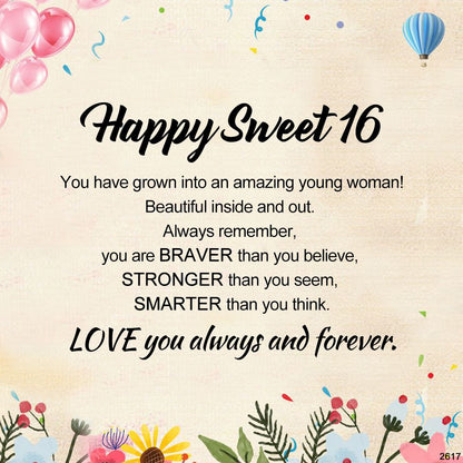 Happy Sweet 16 heart Bead Bracelet
