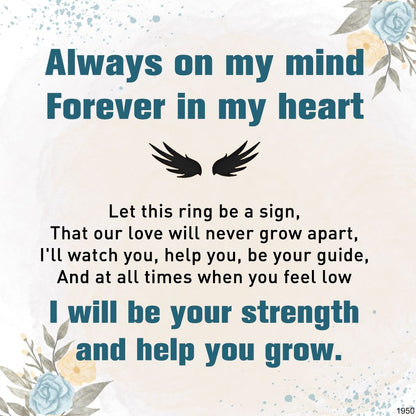 For Memorial - Love ring with wings