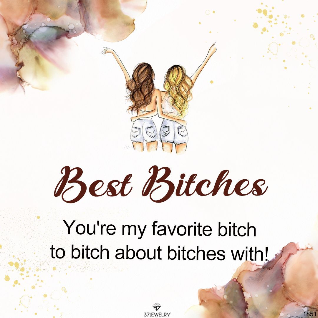 For Friend - You're My Favorite Bitch Heart Set Bracelet