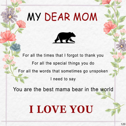 Custom 1-8 names Personalized Mama Bear Necklace for Mom