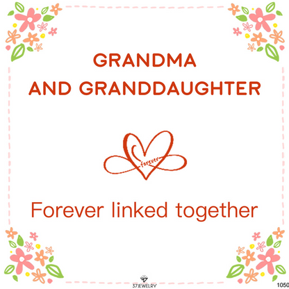 [⚡48% OFF] Grandmother And Granddaughter Forever Linked Together Custom Birthstones Bracelet