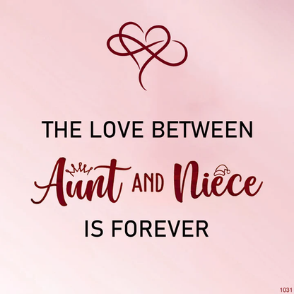 The Love Between Aunt & Niece Is Forever Double Hearts Custom Birthstones Bracelet