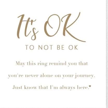 It is ok to not be ok-Marquise open ring