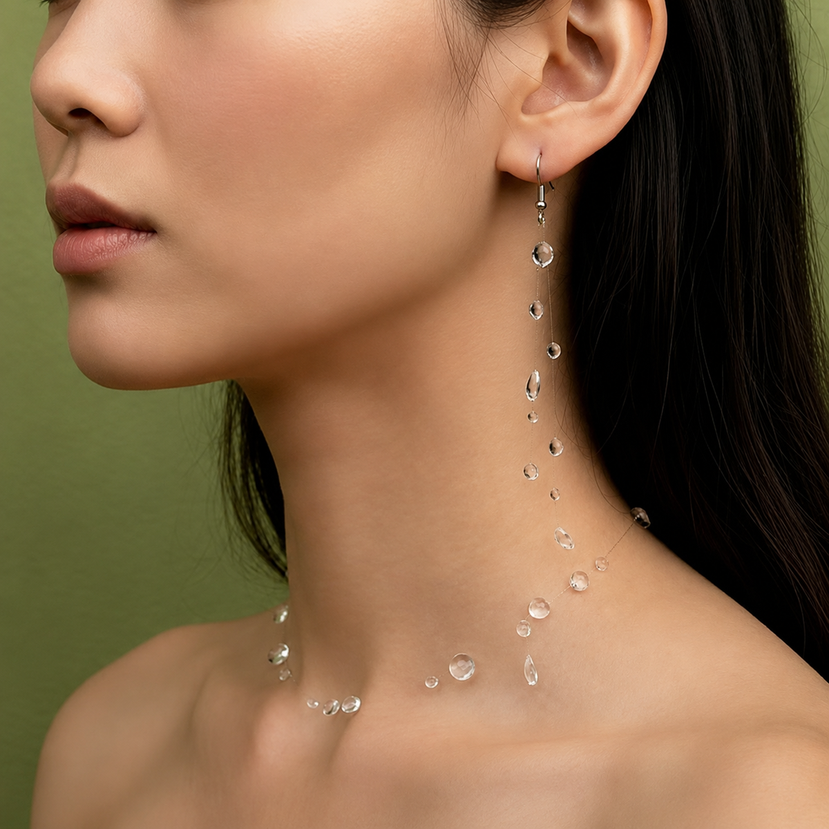 The Morning Dewdrops of Style Necklace Set – Pearl & Crystal Bridal Jewelry Set