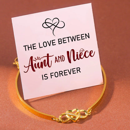 The Love Between Aunt & Niece/Friends/Grandmother&Granddaughter Is Forever Heart Bracelet
