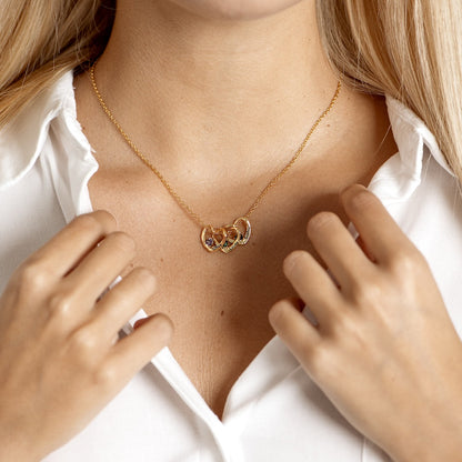 1-5 Heart & Name Pendants Necklace Gift Set