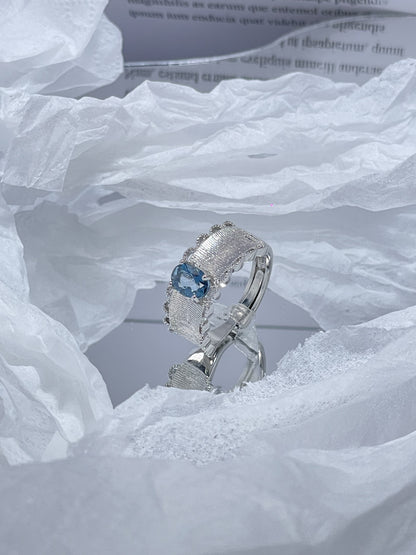 Cervical Cancer Awareness Natural Topaz Adjustable Ring