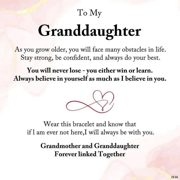 For Granddaughter - Grandmother & Granddaughter Forever Linked Together Infinite Heart Bracelet