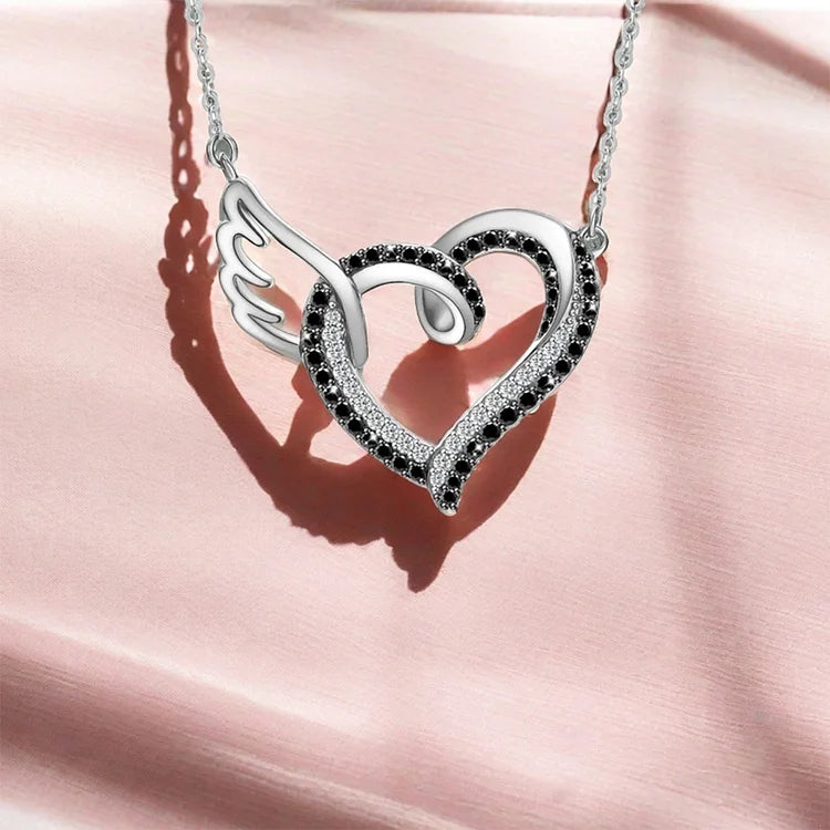 For Memorial - I'm Not a Widow Black Diamond Necklace