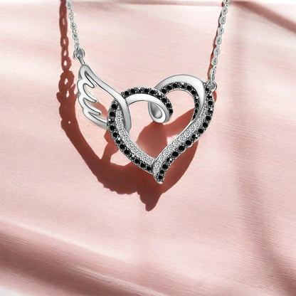For Memorial - I'm Not a Widow Black Diamond Necklace