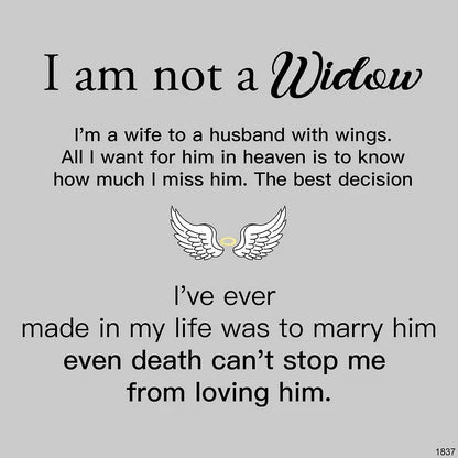 For Memorial - I'm Not a Widow Black Diamond Necklace