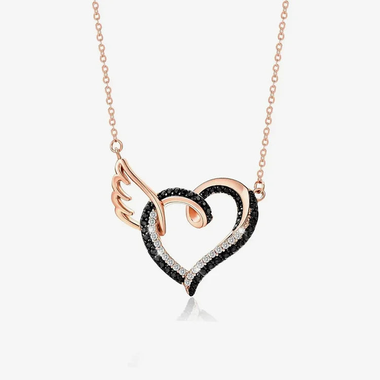 For Memorial - I'm Not a Widow Black Diamond Necklace