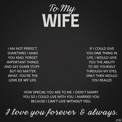 For Wife - I Love You Forever & Always Customized Double Birthstones & Names Necklace
