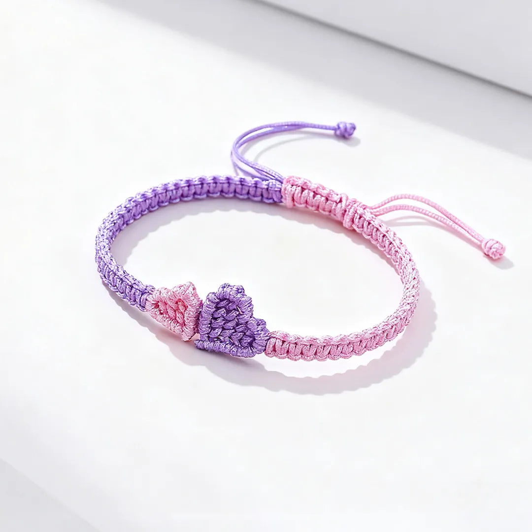 To My Granddaughter Heart braided bracelet