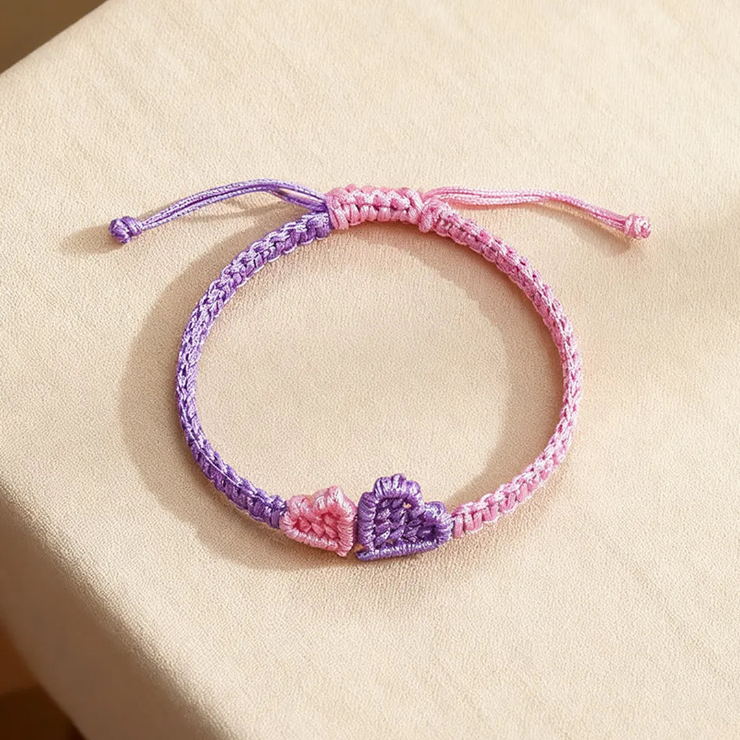 To My Granddaughter Heart braided bracelet